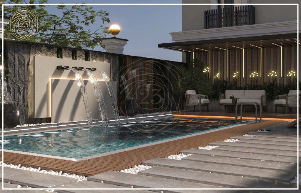 تصميم ديكور خارجي للفلل في إسطنبول | تصميم الحديقة مع المسبح | 3 تصميم ديكور خارجي للفلل في إسطنبول | تصميم الحديقة مع المسبح |