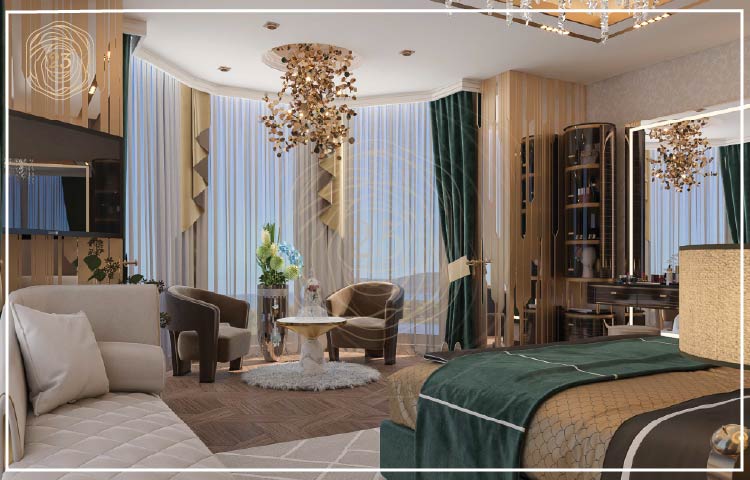 Villa Bedroom Interior Design in Saudi Arabia