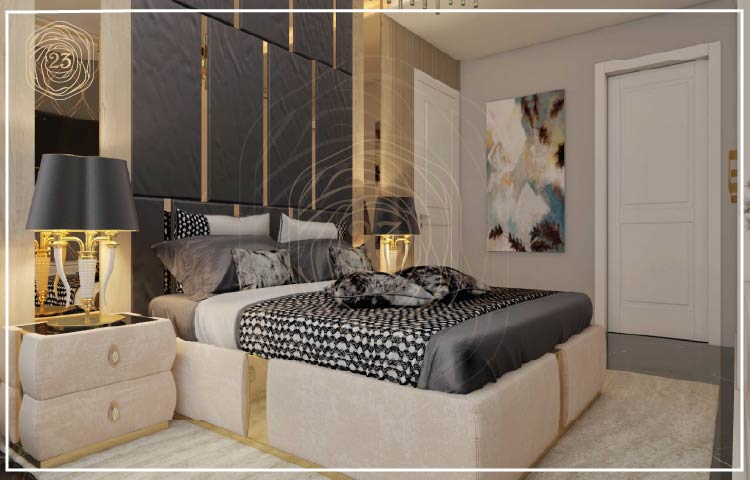 Villa Bedroom Interior Design in Saudi Arabia