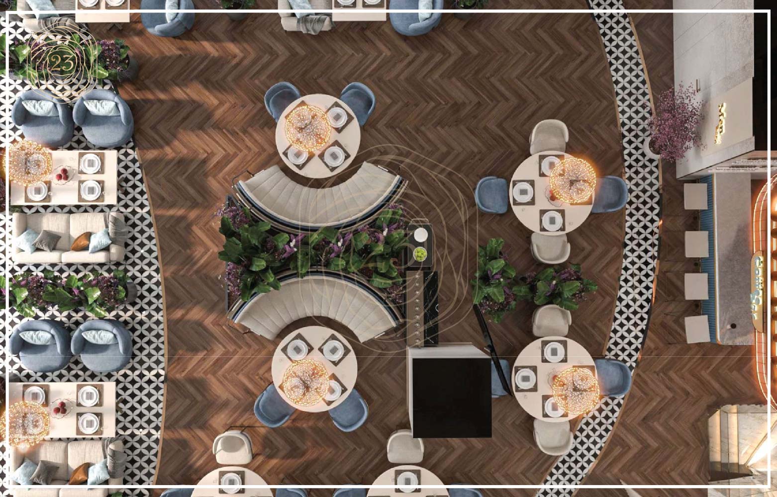 تصميم ديكور كافتيريا في إسطنبول