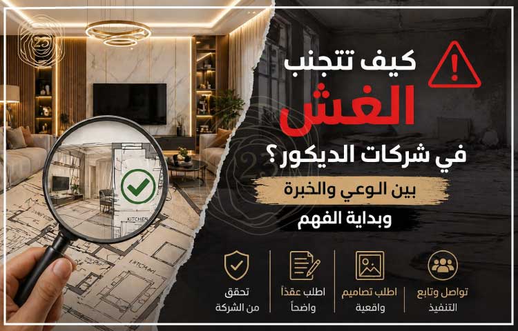 كيف تتجنب الغش في شركات الديكور؟ بين الوعي والخبرة وبداية الفهم