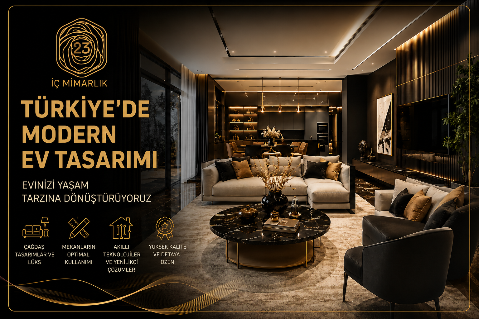 Modern Ev İç Mimarlığı Türkiye'de Yaşam Alanlarını Bir Yaşam Tarzına Dönüştürmek