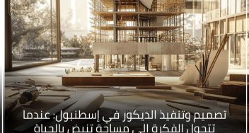 تصميم وتنفيذ الديكور في إسطنبول: عندما تتحول الفكرة إلى مساحة تنبض بالحياة 1 تصميم وتنفيذ الديكور في إسطنبول عندما تتحول الفكرة إلى مساحة تنبض بالحياة